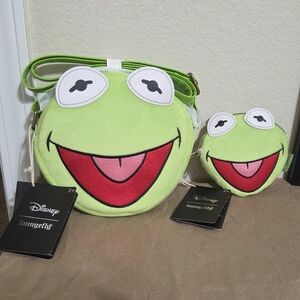 Loungefly Green Kermit Crossbody Bag Set
